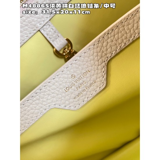  M48865Capucines Medium Handbagsize：31.5x20x11cm