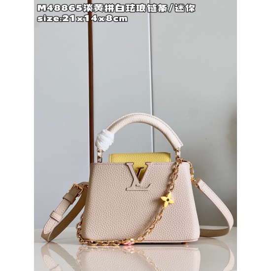  M48865Capucines Mini Handbagsize:21x14x8cm