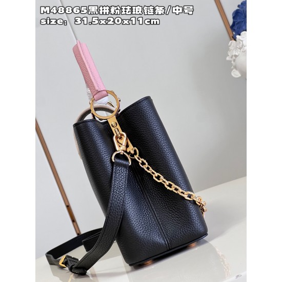 M48865Capucines Medium Handbagsize：31.5x20x11cm