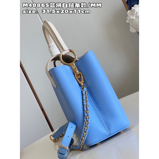  M48865 Capucines MM Handbagssize：31.5x20x11cm (