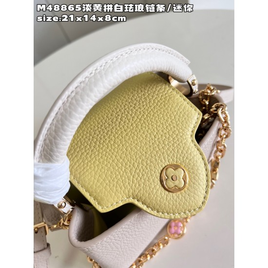  M48865Capucines Mini Handbagsize:21x14x8cm