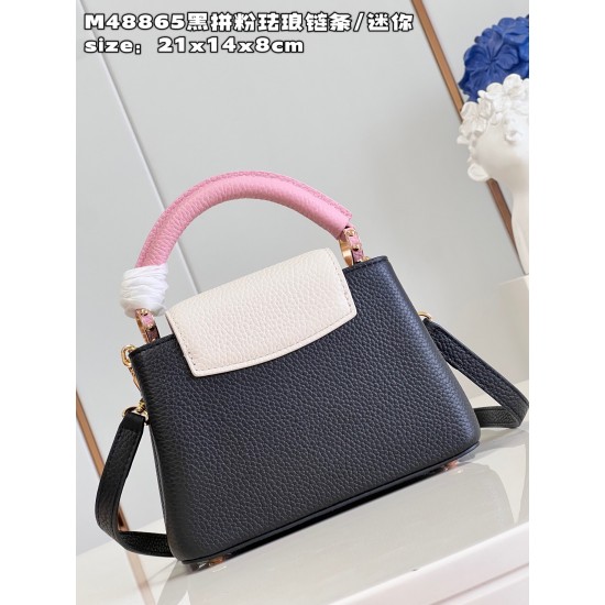  M48865Capucines Mini Handbagsize:21x14x8cm