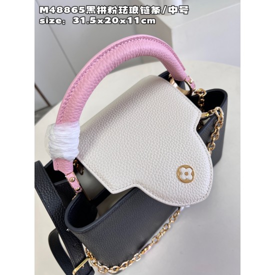 M48865Capucines Medium Handbagsize：31.5x20x11cm