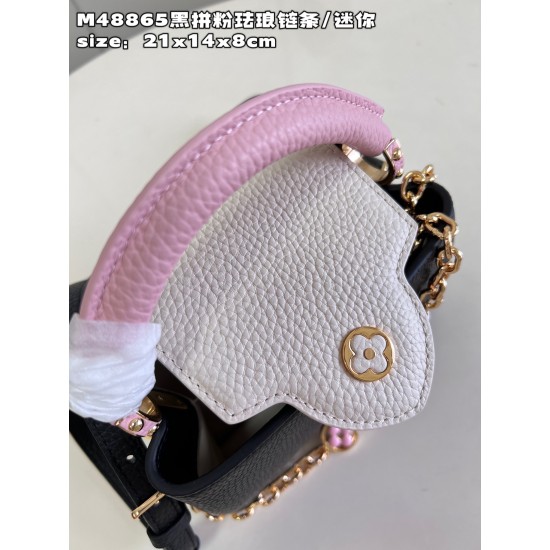  M48865Capucines Mini Handbagsize:21x14x8cm