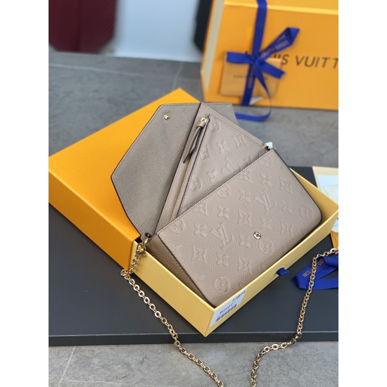 M64064 Gray Pochette Flicie Chain Bag