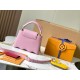 M22121Capucines Capushell Mini Tote Bag：22 x 14 x 7.5 