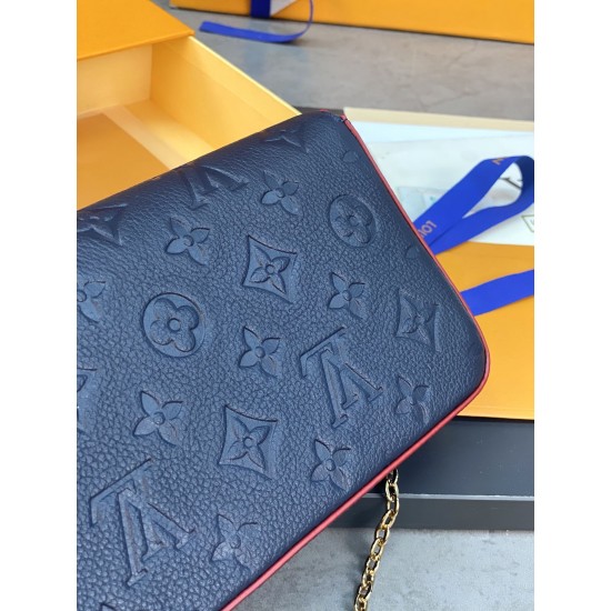M64064 Pochette Flicie Chain Bag Navy Blue