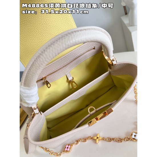  M48865Capucines Medium Handbagsize：31.5x20x11cm