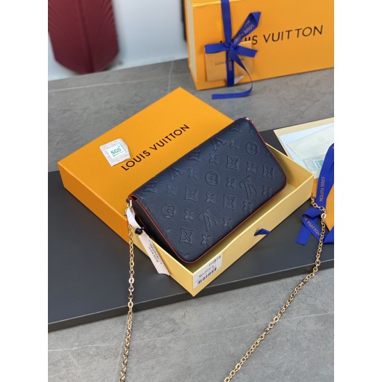M64064 Pochette Flicie Chain Bag Navy Blue