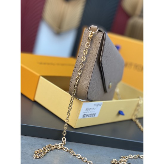 M64064 Gray Pochette Flicie Chain Bag