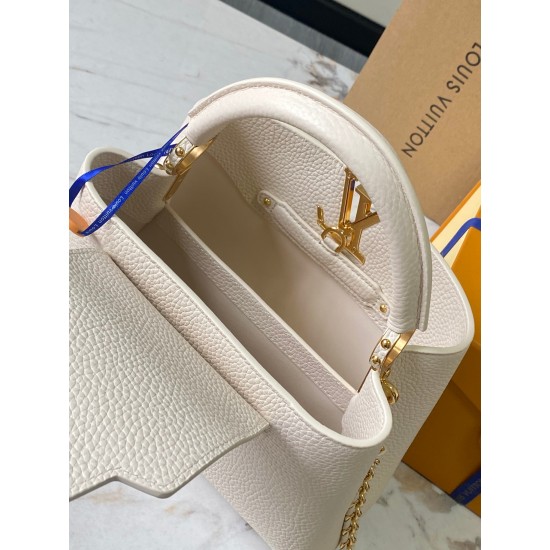 M23083Capucines BB Handbags LV Milky Way 。27x18x9cm 