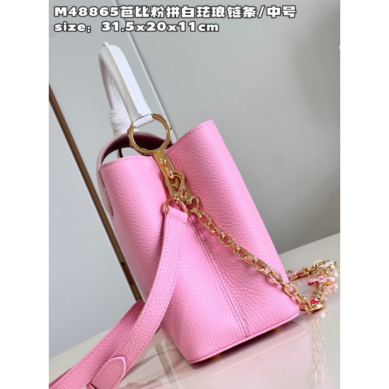 M48865 Capucines Medium Handbagsize：31.5x20x11cm